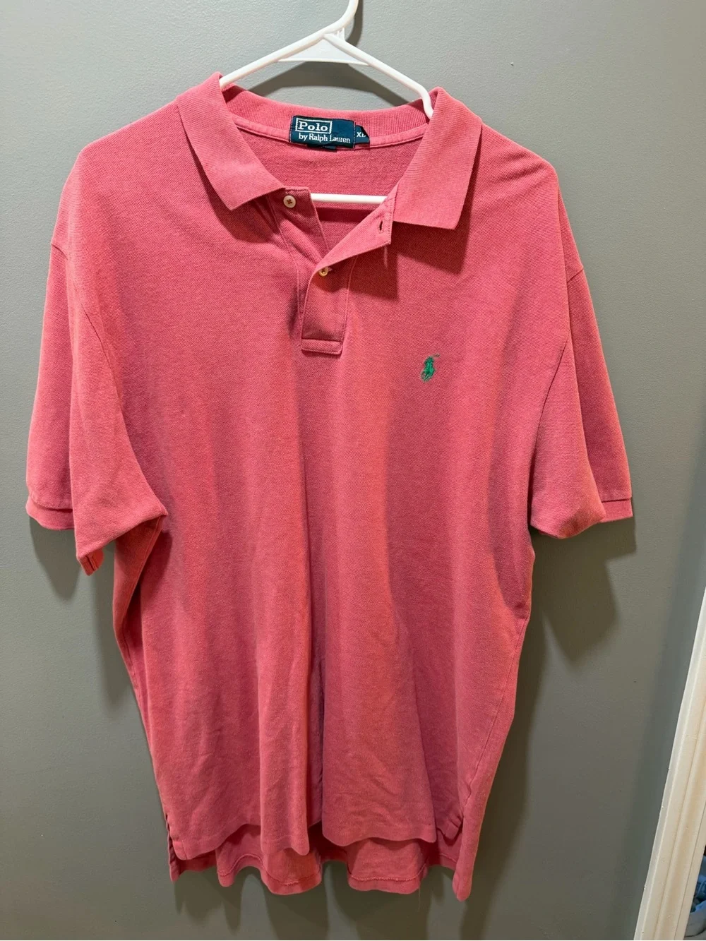 Ralph Lauren Men’s Coral Polo with Green Pony